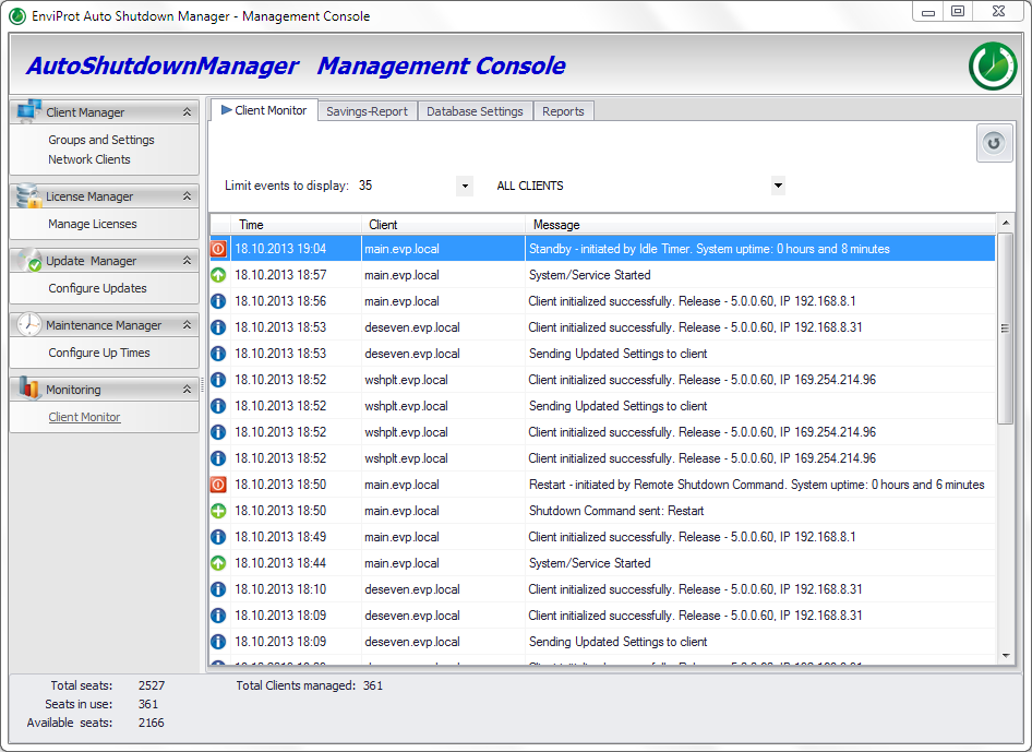 PC Power Management Client Monitor