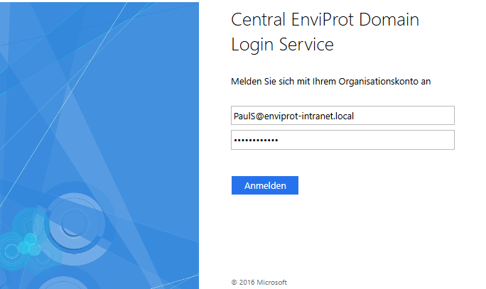 SAML-Anmeldung am Unternehmens-Identity-Provider vor dem Öffnen des Advanced WOL Portals