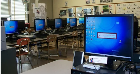 Computer lab at Herricks High School